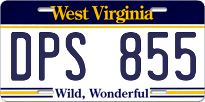 WV license plate DPS855