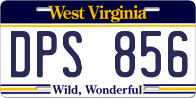 WV license plate DPS856