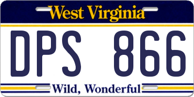 WV license plate DPS866