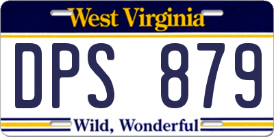 WV license plate DPS879