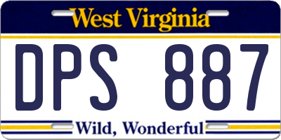 WV license plate DPS887