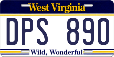 WV license plate DPS890