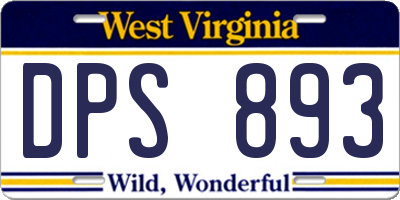 WV license plate DPS893