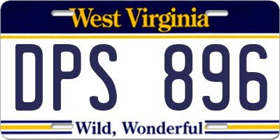 WV license plate DPS896
