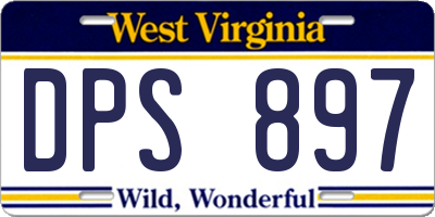 WV license plate DPS897