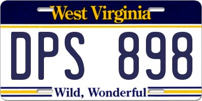 WV license plate DPS898