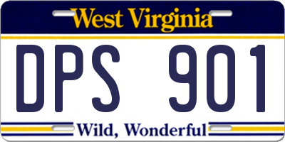 WV license plate DPS901