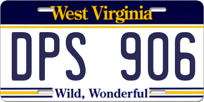 WV license plate DPS906