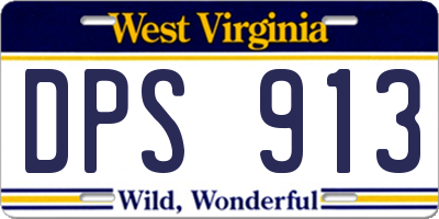 WV license plate DPS913