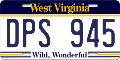 WV license plate DPS945