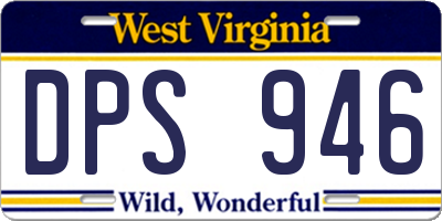 WV license plate DPS946