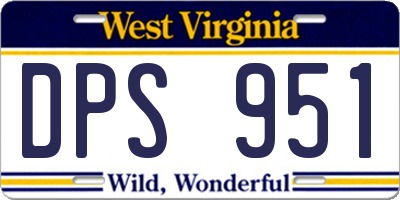 WV license plate DPS951