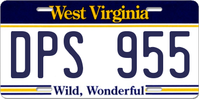 WV license plate DPS955