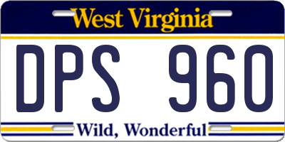 WV license plate DPS960