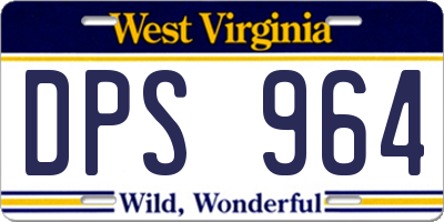 WV license plate DPS964
