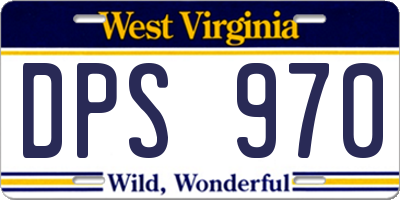WV license plate DPS970