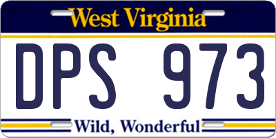 WV license plate DPS973