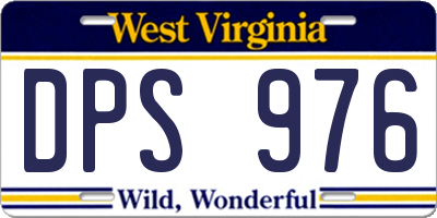 WV license plate DPS976