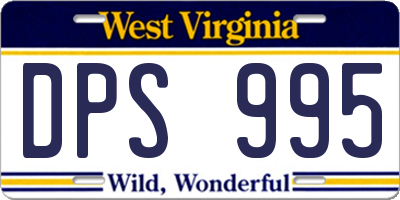 WV license plate DPS995