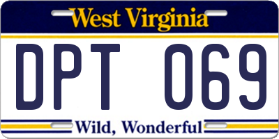 WV license plate DPT069