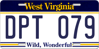 WV license plate DPT079