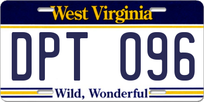 WV license plate DPT096