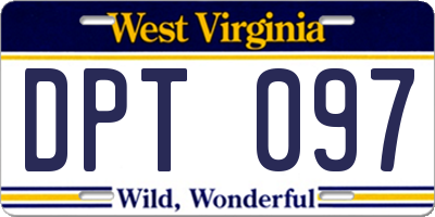 WV license plate DPT097