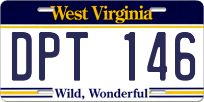 WV license plate DPT146