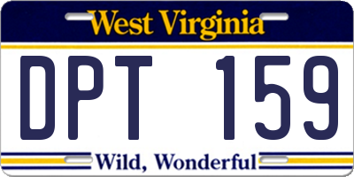 WV license plate DPT159