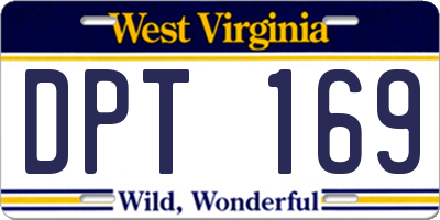 WV license plate DPT169