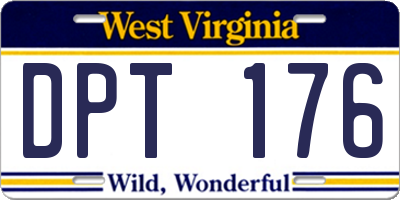 WV license plate DPT176