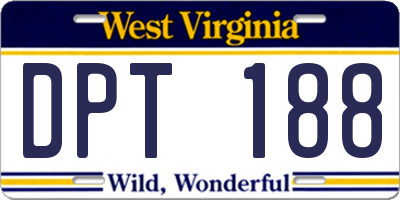 WV license plate DPT188