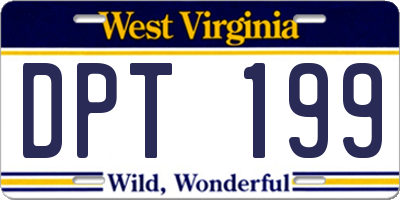 WV license plate DPT199
