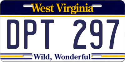 WV license plate DPT297