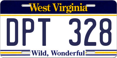 WV license plate DPT328