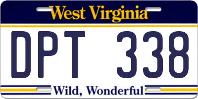 WV license plate DPT338