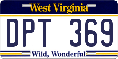 WV license plate DPT369