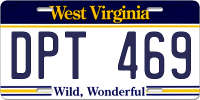 WV license plate DPT469