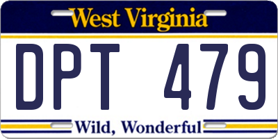 WV license plate DPT479