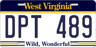 WV license plate DPT489