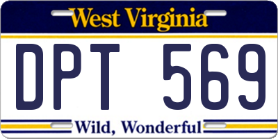 WV license plate DPT569