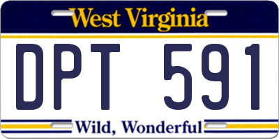 WV license plate DPT591