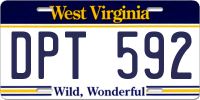 WV license plate DPT592