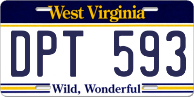 WV license plate DPT593