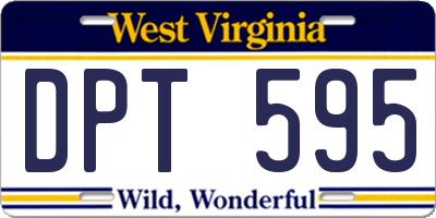 WV license plate DPT595