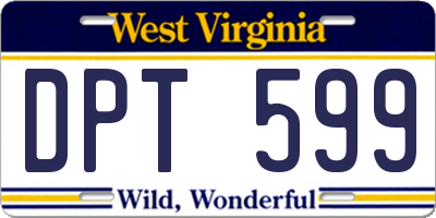 WV license plate DPT599