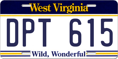 WV license plate DPT615