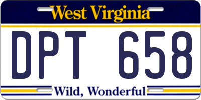 WV license plate DPT658