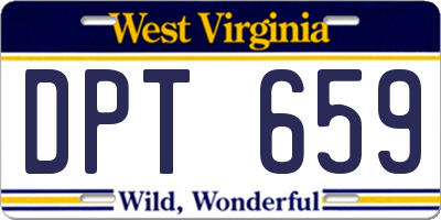 WV license plate DPT659