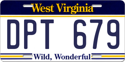 WV license plate DPT679